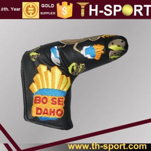 合成皮革ゴルフ パター ヘッドカバーします。