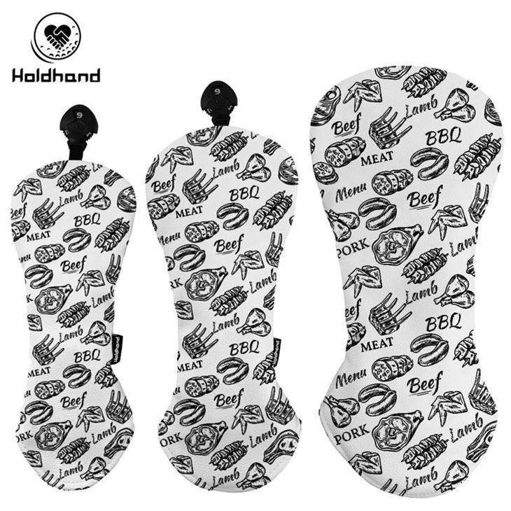 Breathable Quilted Leather Golf Fairway Headcover, Fashion Golf Club Head Cover high quality