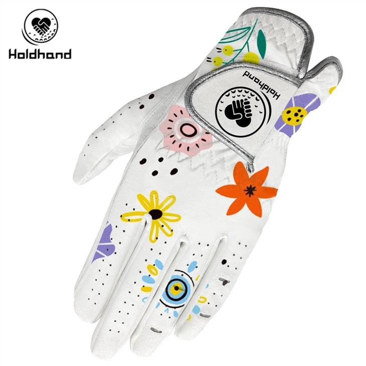 High Quality Cabretta Specifically Fruit Pattern Leather Golf Glove Soft And Smooth Hands Feel OEM